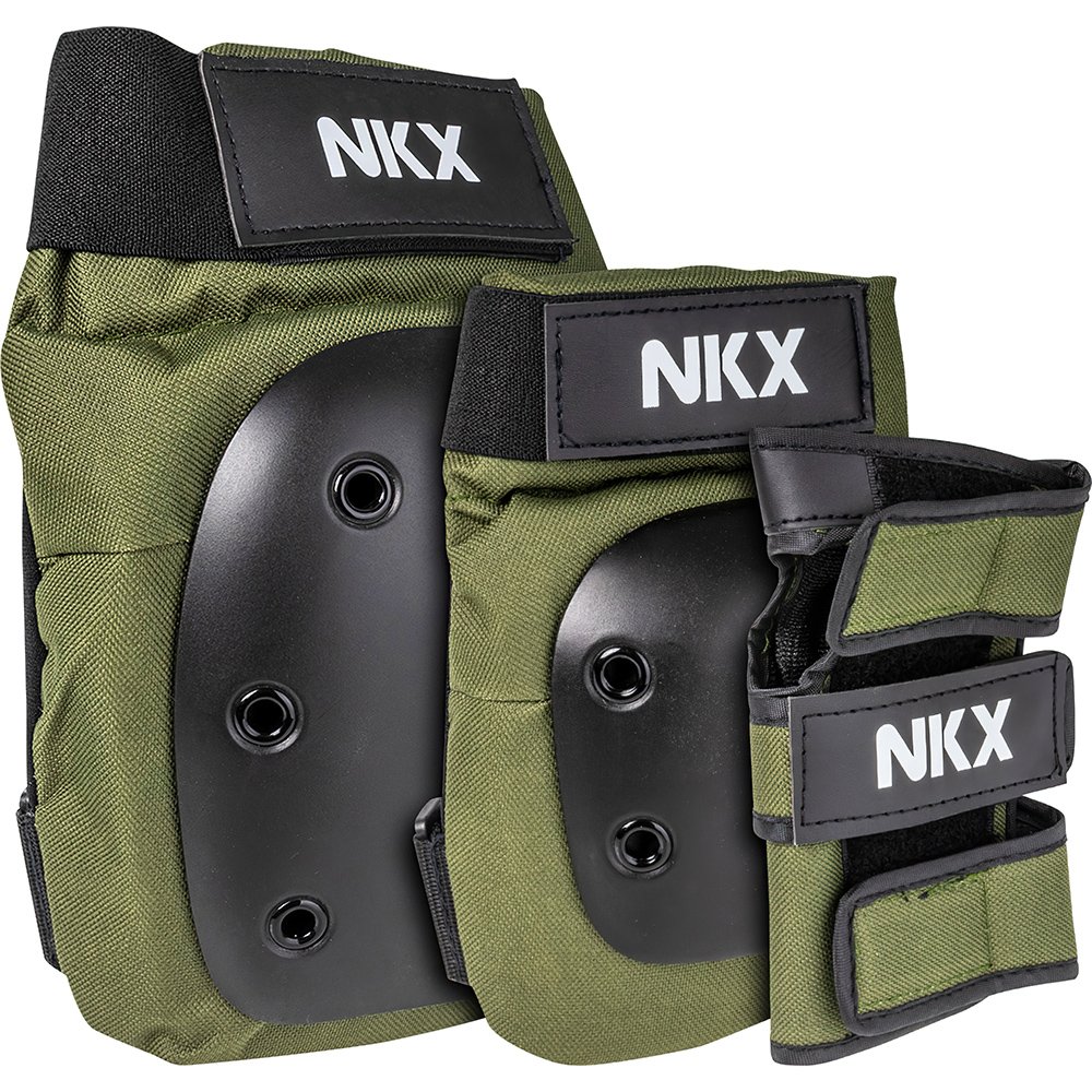 NKX 3-Pack Pro Protective Gear - Knee Pads, Elbow Pads and Wrist Guards