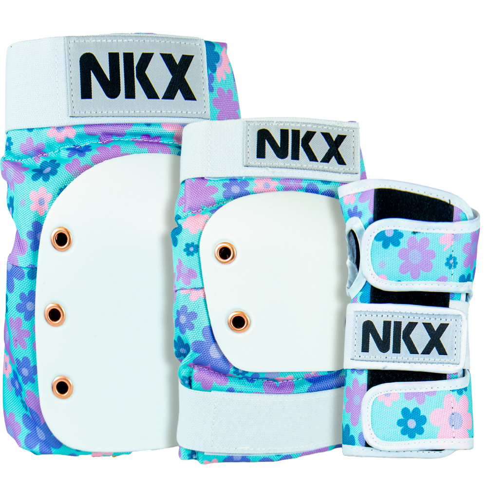 NKX 3-Pack Pro Protective Gear - Knee Pads, Elbow Pads and Wrist Guards