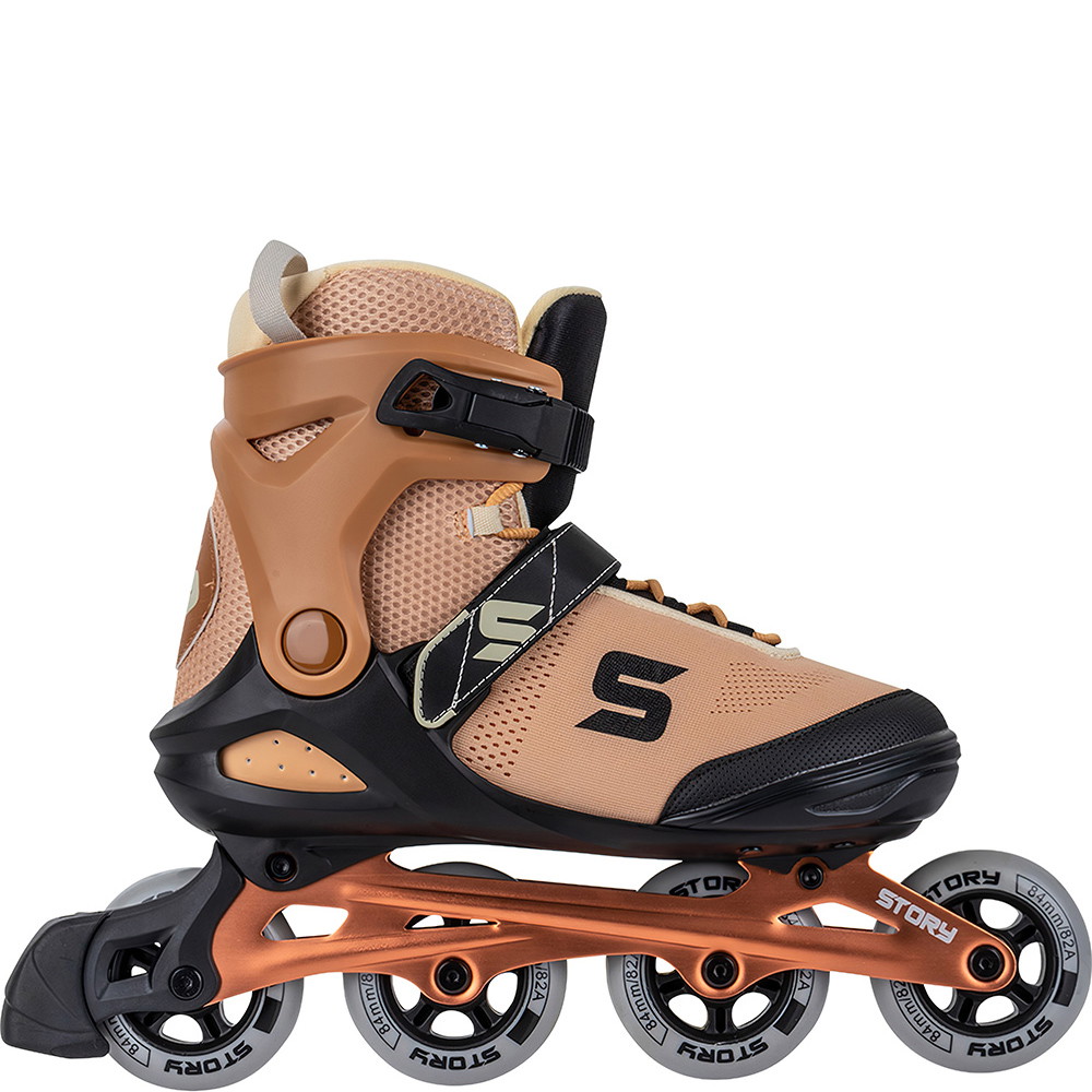 True &‎ Co. Black and Beige Inline Skates Story Trust Inline Skates main image 4