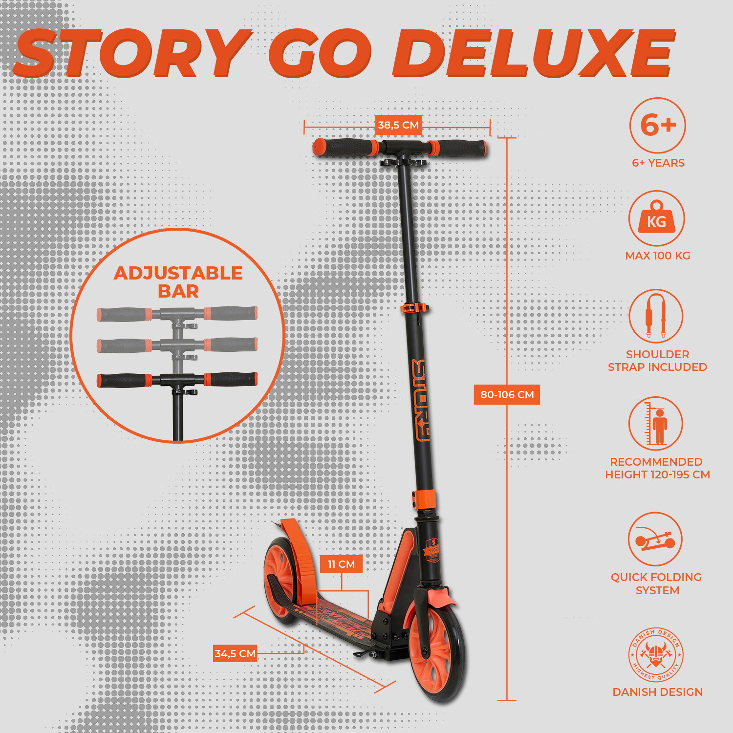 Story GO Deluxe Foldable Transport Scooter