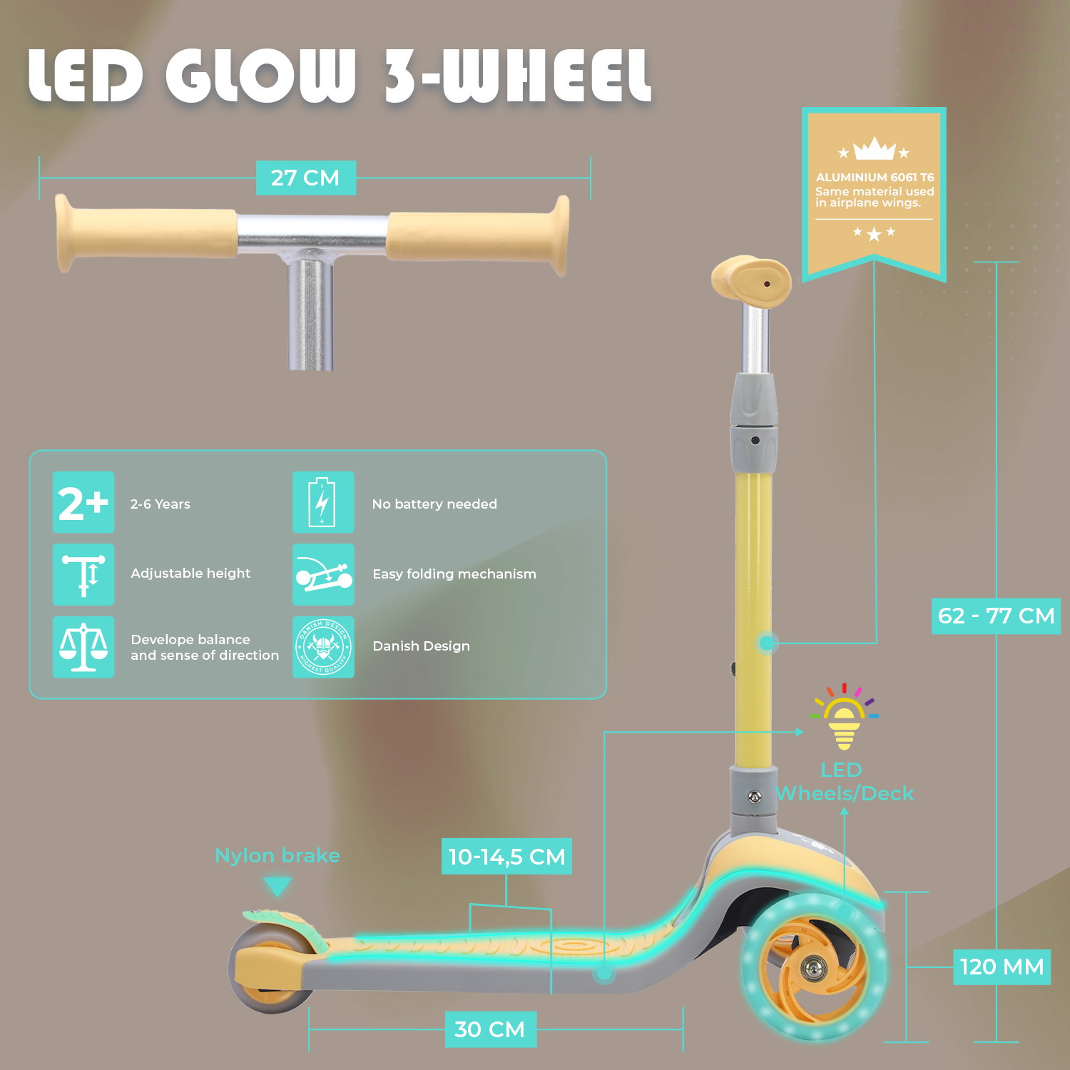 Story LED Glow 3-Wheel Scooter
