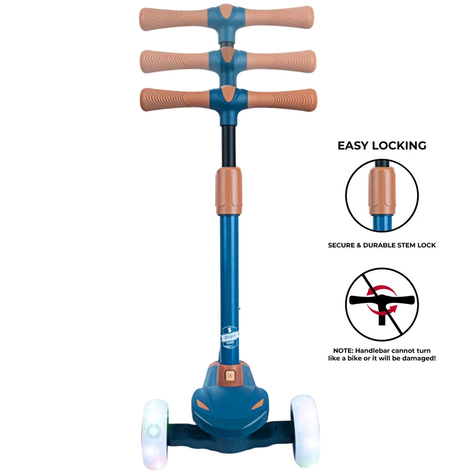 Story Mini Friends LED deluxe 3-wheel kids scooter