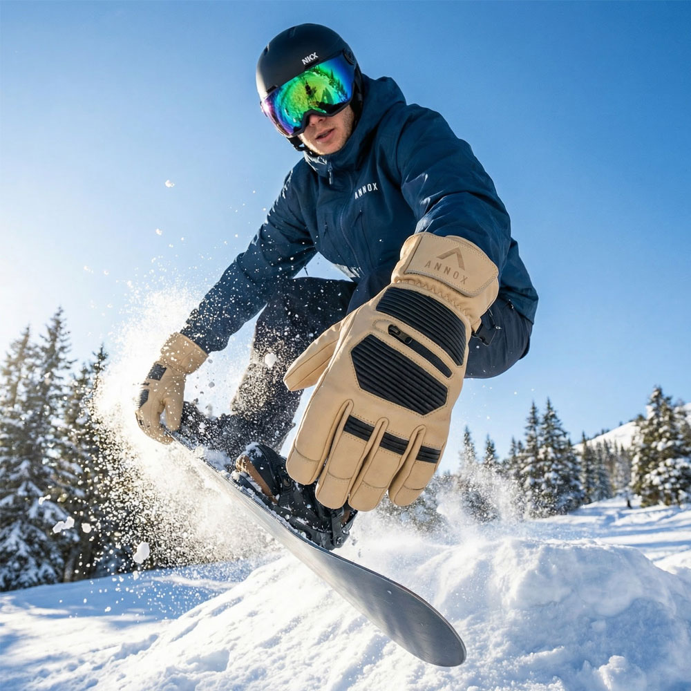 Annox Infinity Leather Ski Gloves