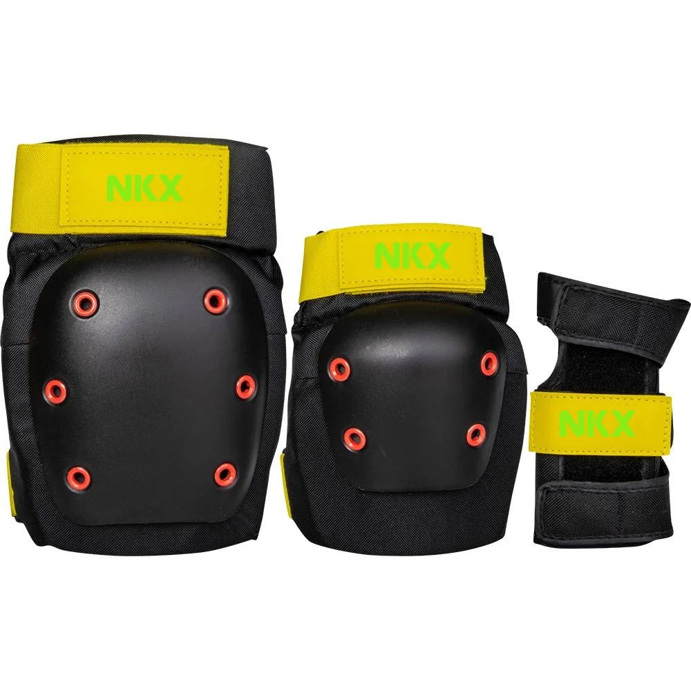 NKX 3-Pack Pro Protective Gear - Knee Pads, Elbow Pads and Wrist Guards