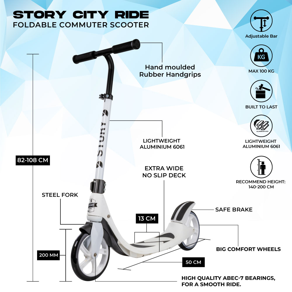Story City Ride Adjustable Kick Scooter