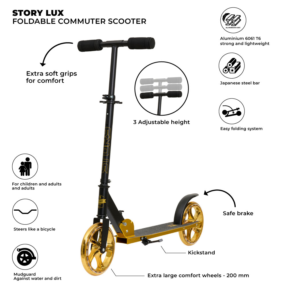 Story Lux Adjustable Kids Kick Scooter