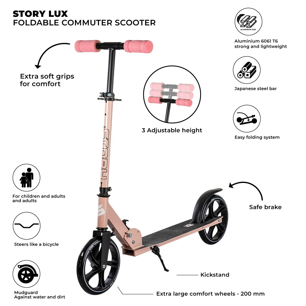 Story Lux Adjustable Kids Kick Scooter