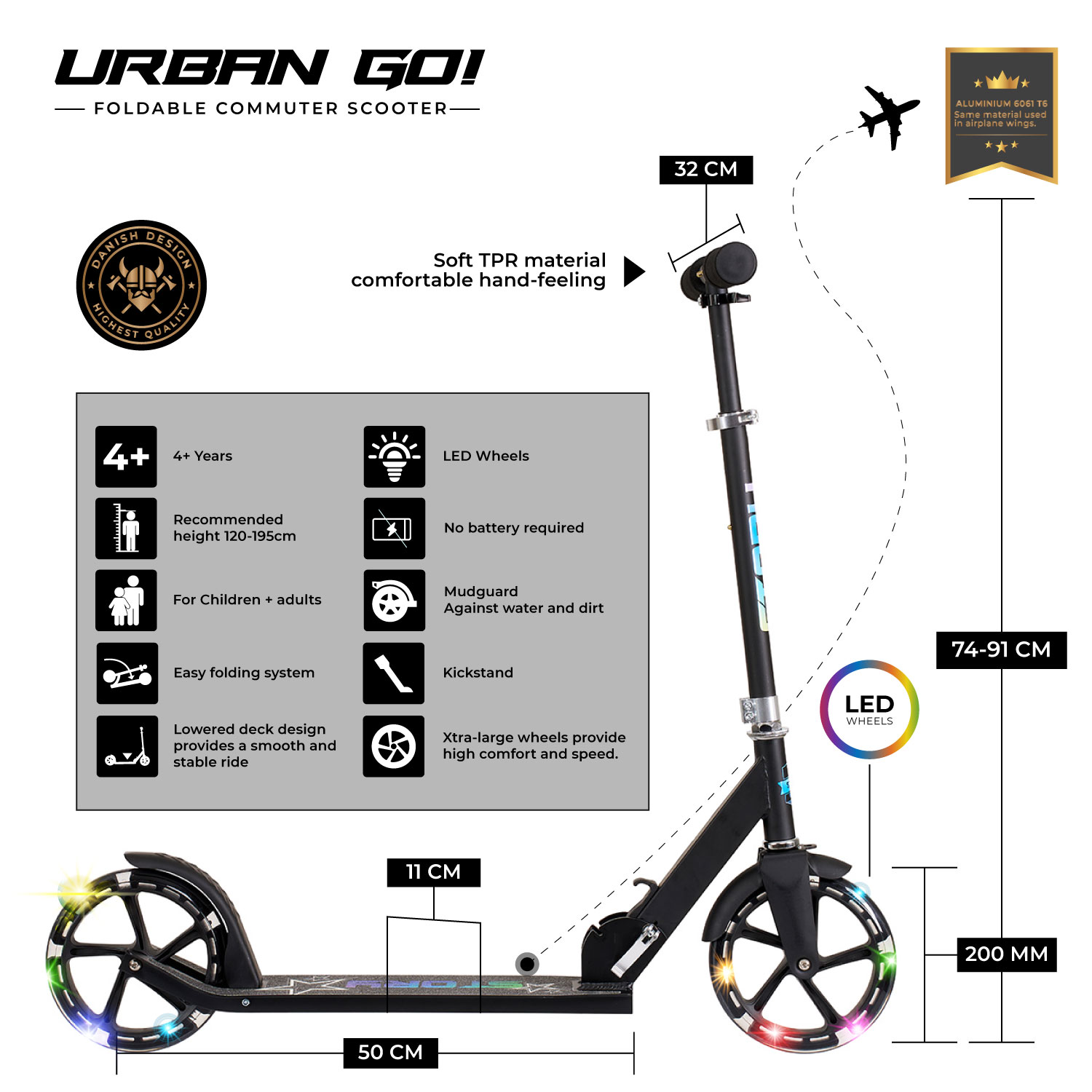 Story Urban GO! Foldable Kick Scooter