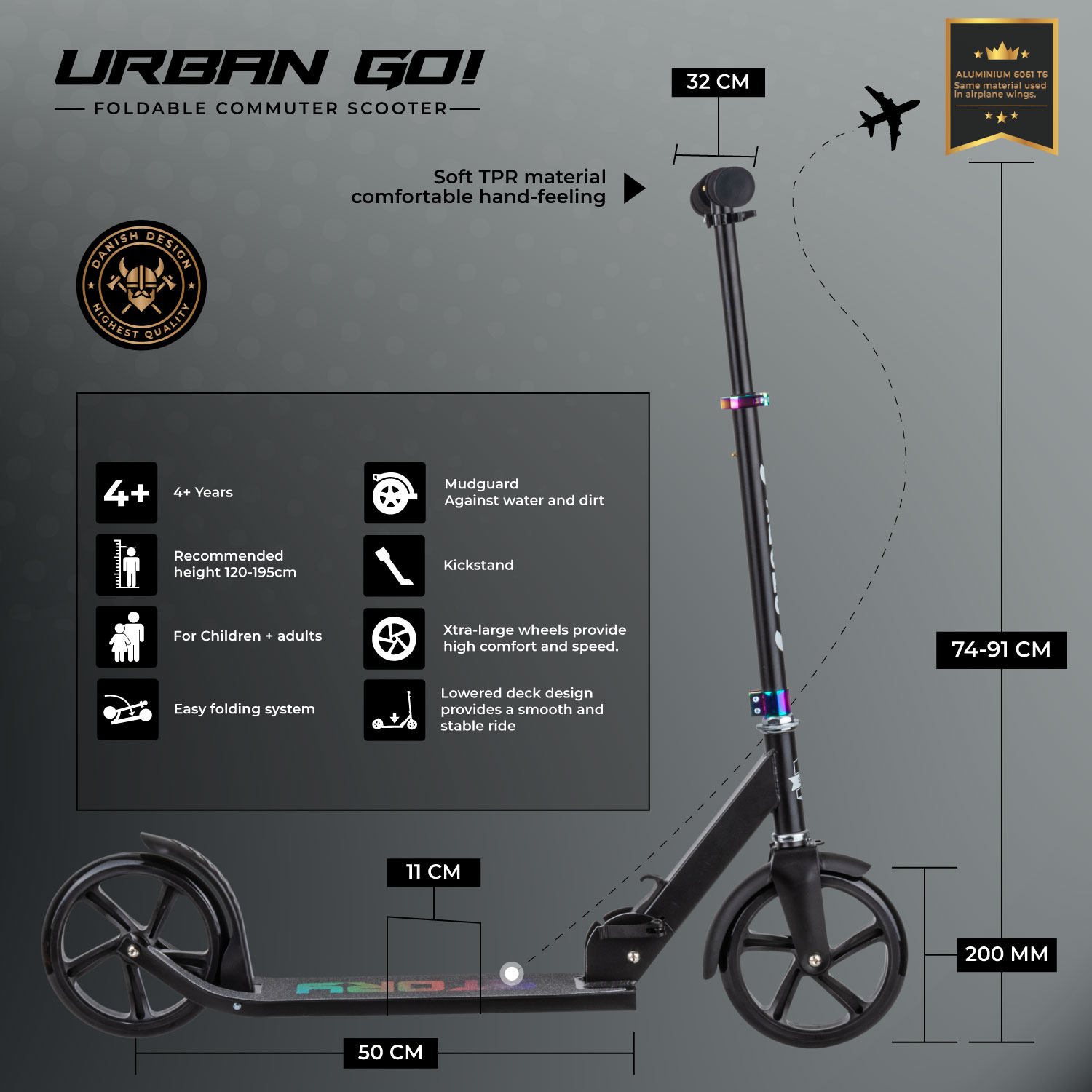 Story Urban GO! Foldable Kick Scooter