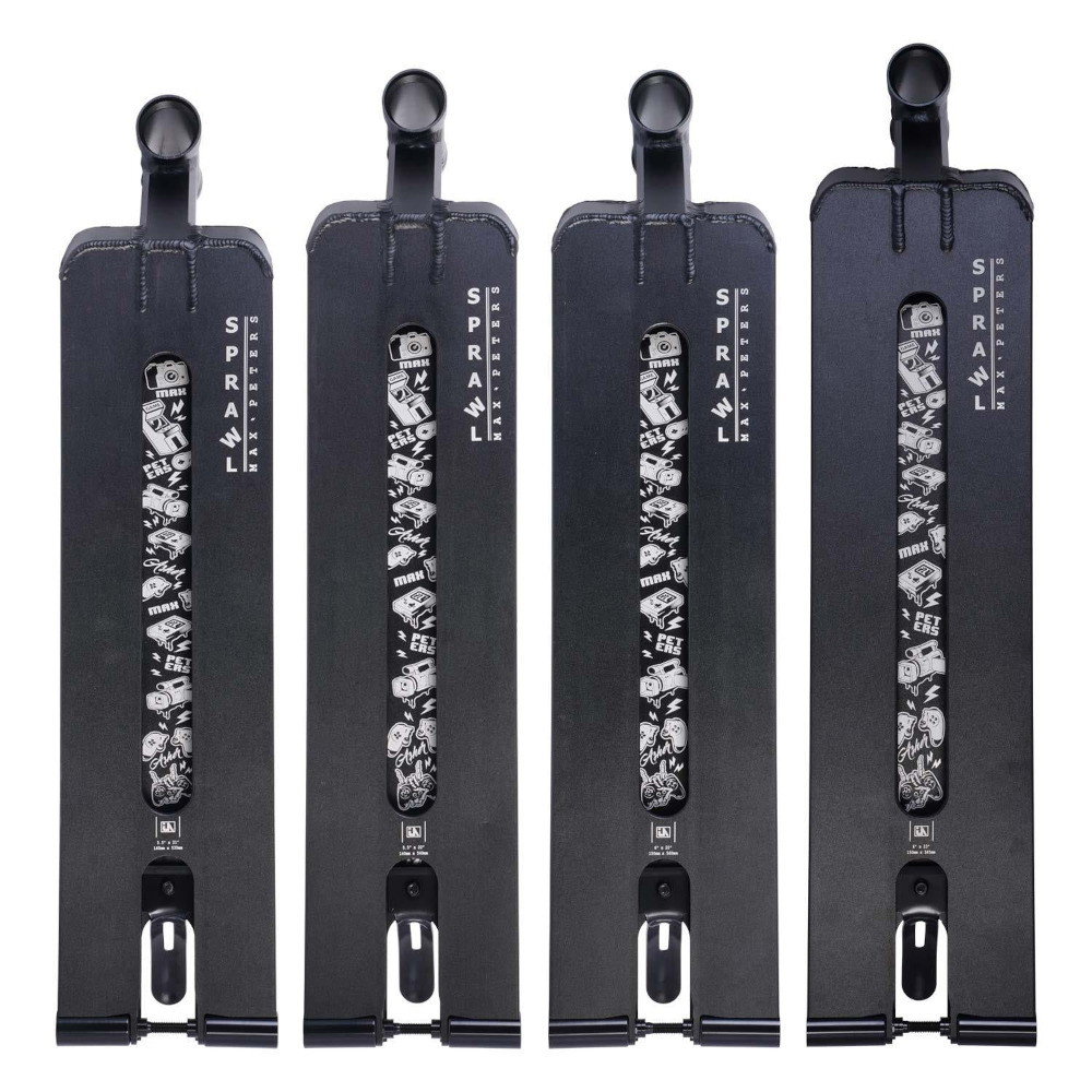 URBANARTT UA-500 Deck Et Grip Trottinette Freestyle Jeunesse - 540 X 118 Mm Noir