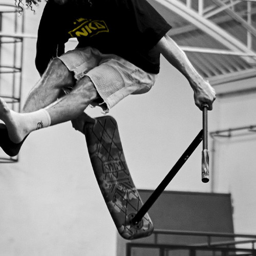 Trampoline scooter